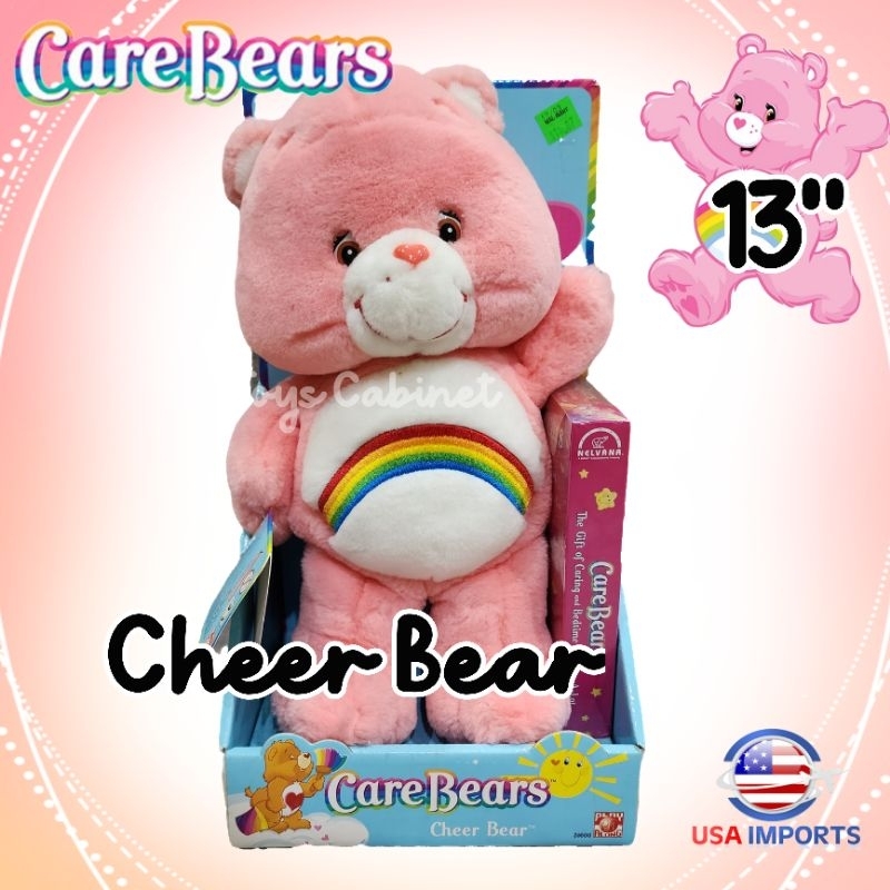 🇺🇸 พร้อมส่ง งานกล่องนำเข้า US แท้ 💯% ตุ๊กตาหมีแคร์แบร์ Cheer Bear เชียร์แบร์ Care Bears ปี 2003 หน้า