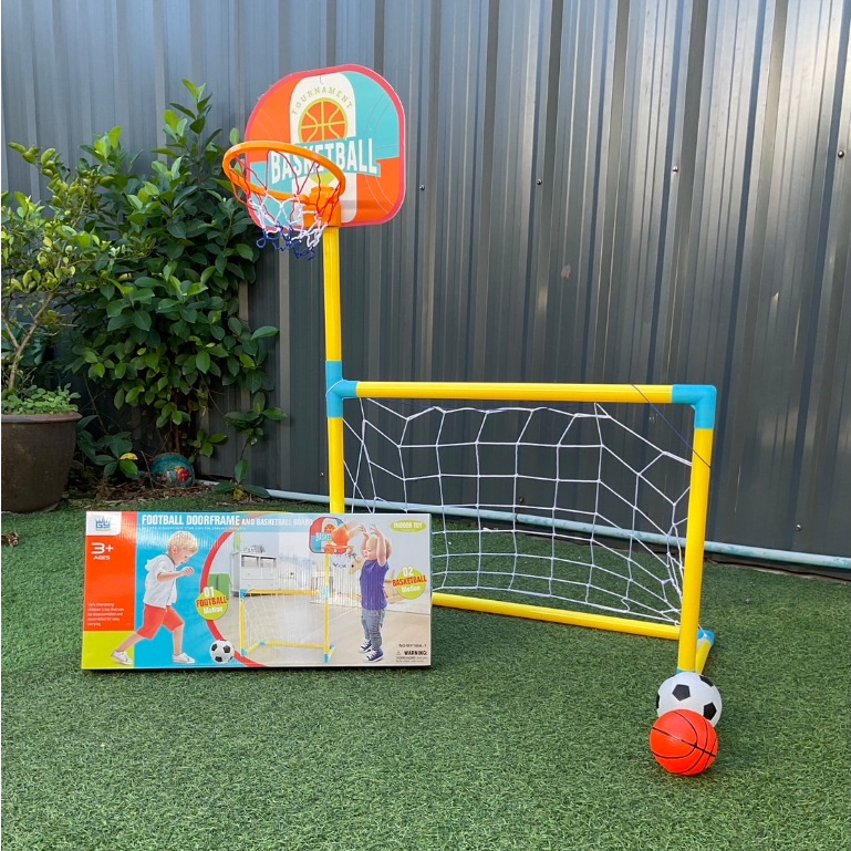 Goal บอล โกล์วบอล ฟุตบอล สำหรับเด็ก ฟุตบอลเด็ก พร้อมโกล์ว แบบพกพา ขนาด  60 x 44 cm ของเล่นเด็กชาย