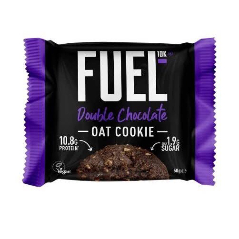 Fuel oat cookies double chocolate & oat 50g. นำเข้า คุกกี้ข้าวโอ๊ต ดับเบิ้ลช็อกโกแลต