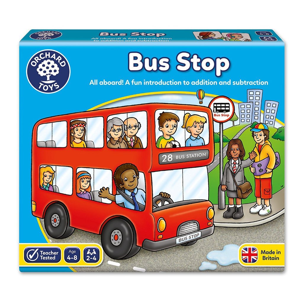 Bus Stop บอร์ดเกมเด็ก เกมกระดานเด็ก 4-8 ขวบ บวกเลข ลบเลข นับจำนวน (Orchard Toys)