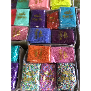 ลูกปัดเม็ดทรายสีสวยๆขนาด4มิลถุง450กรัม