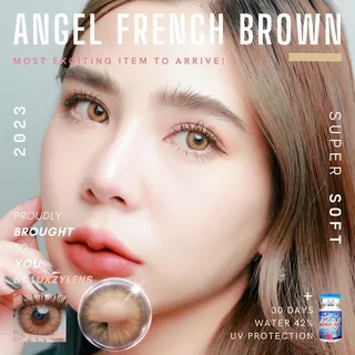 คอนแทคเลนส์🌈Angel French🌈 Brown / Gray (Luxzylens) ขนาดมินิ💖 รุ่นฮิตล่าสุดจากเกาหลี