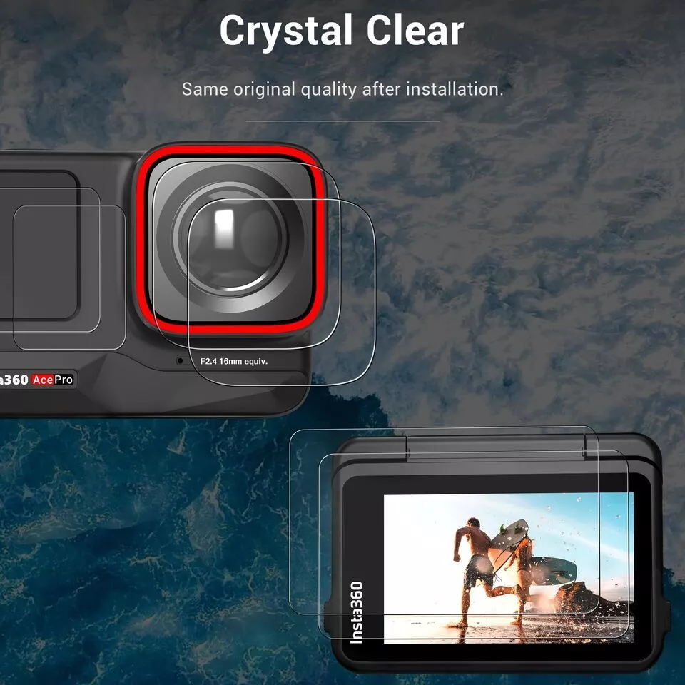 ฟิล์มกระจก Insta360 Ace Pro 2 รุ่นใหม่ ติดง่าย  Tempered Protective Glass Film for Insta360 Ace Pro thumbnail 8
