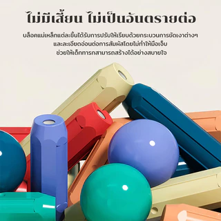 บล็อคตัวต่อแม่เหล็ก 3D ของเล่นเด็ก 108/66/46/26PCS เสริมทักษะ บล็อกตัวต่อแม่เหล็ก สร้างจินตนาการ เกมสมอง กล่องจัดส่ง