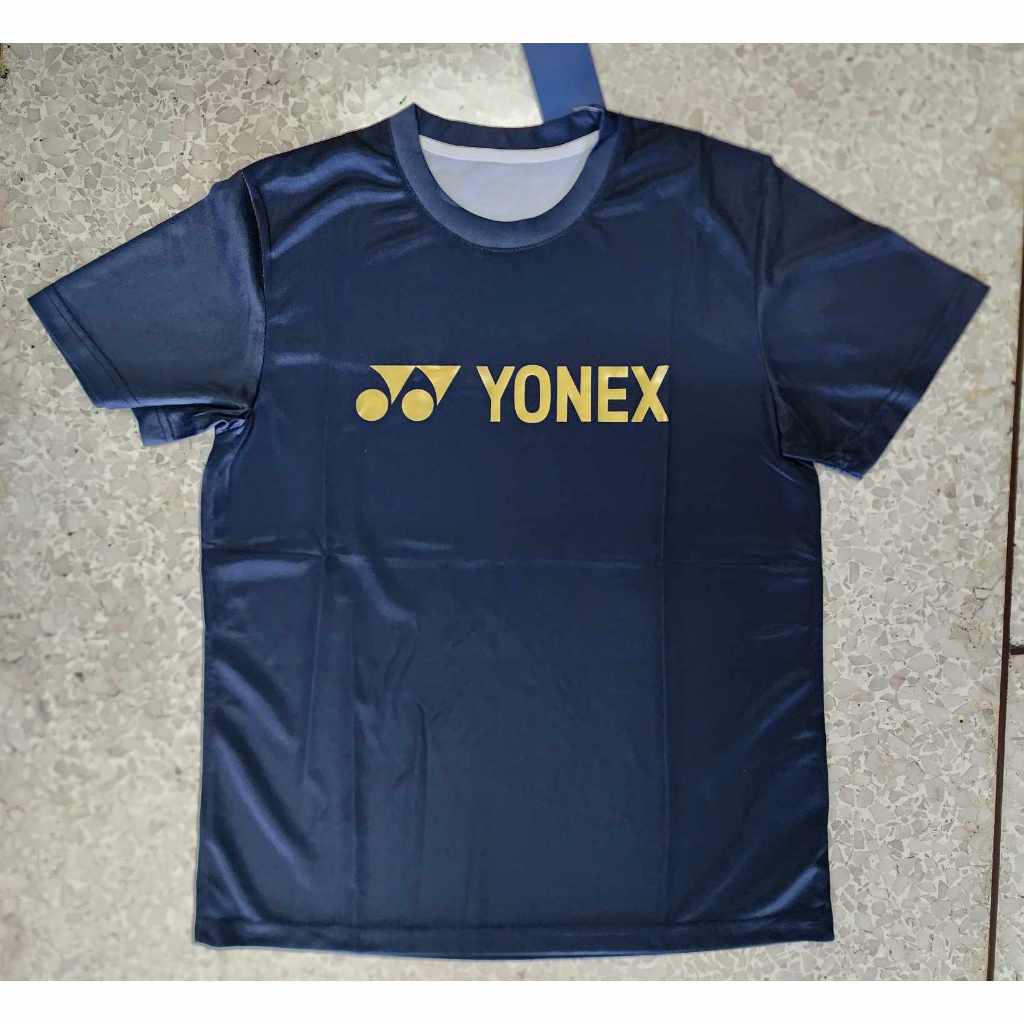 เสื้อแบดมินตันผู้ชายYonex คอกลม สีกรม