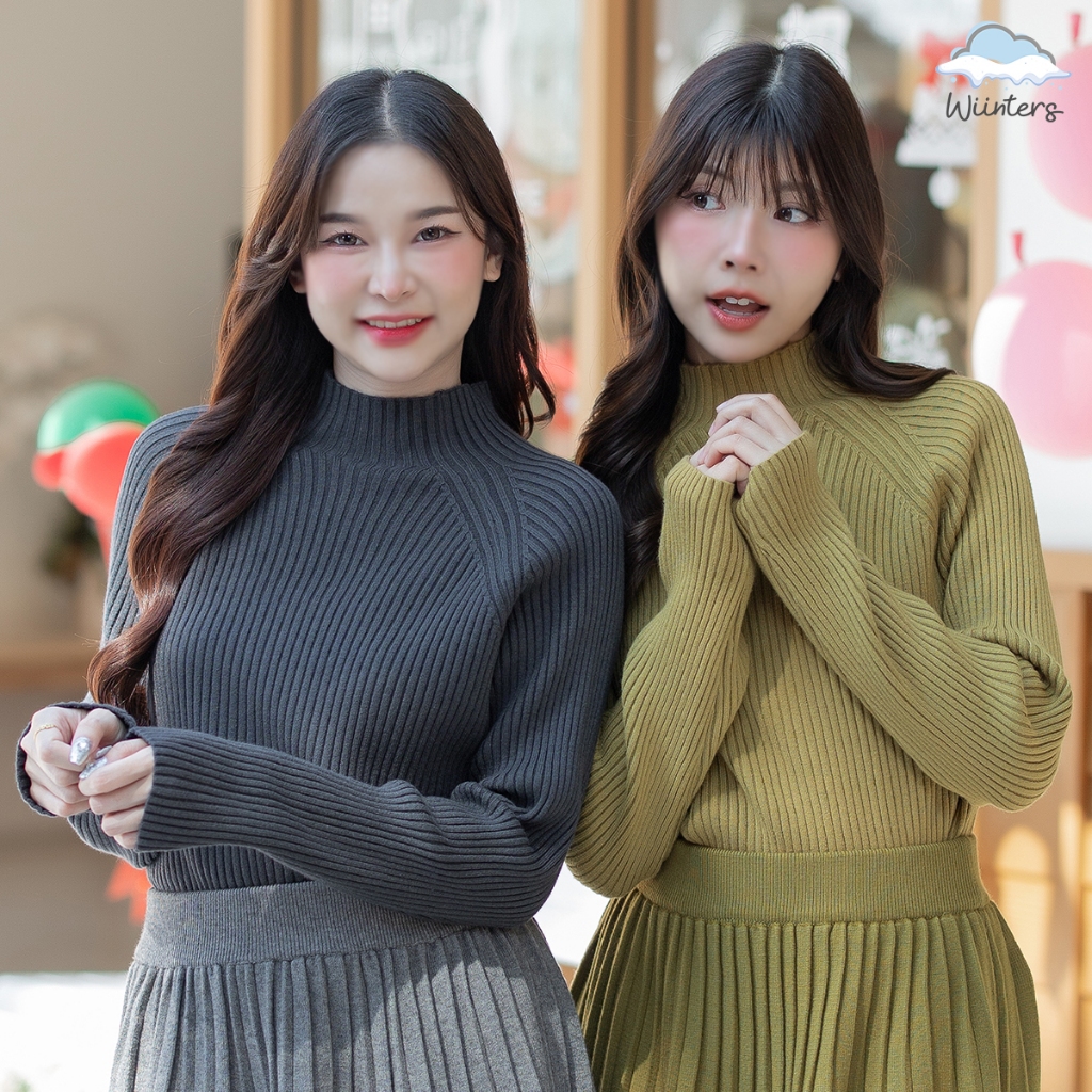 [ Pearl Sweater – G21 ] 12 สี I เสื้อไหมพรมคอปีน เสื้อคอปีน สเวตเตอร์ ผ้าร่อง ผ้าหนา นุ่ม กันหนาวได้ดี