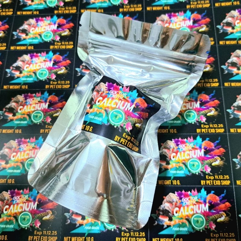 [ล๊อตใหม่สุดExp07/2026]แบ่งขายทดลอง Doctor Exotic Calcium+D3สำหรับสัตว์เลื้อยคลานทุกชนิด ขนาด10กรัม