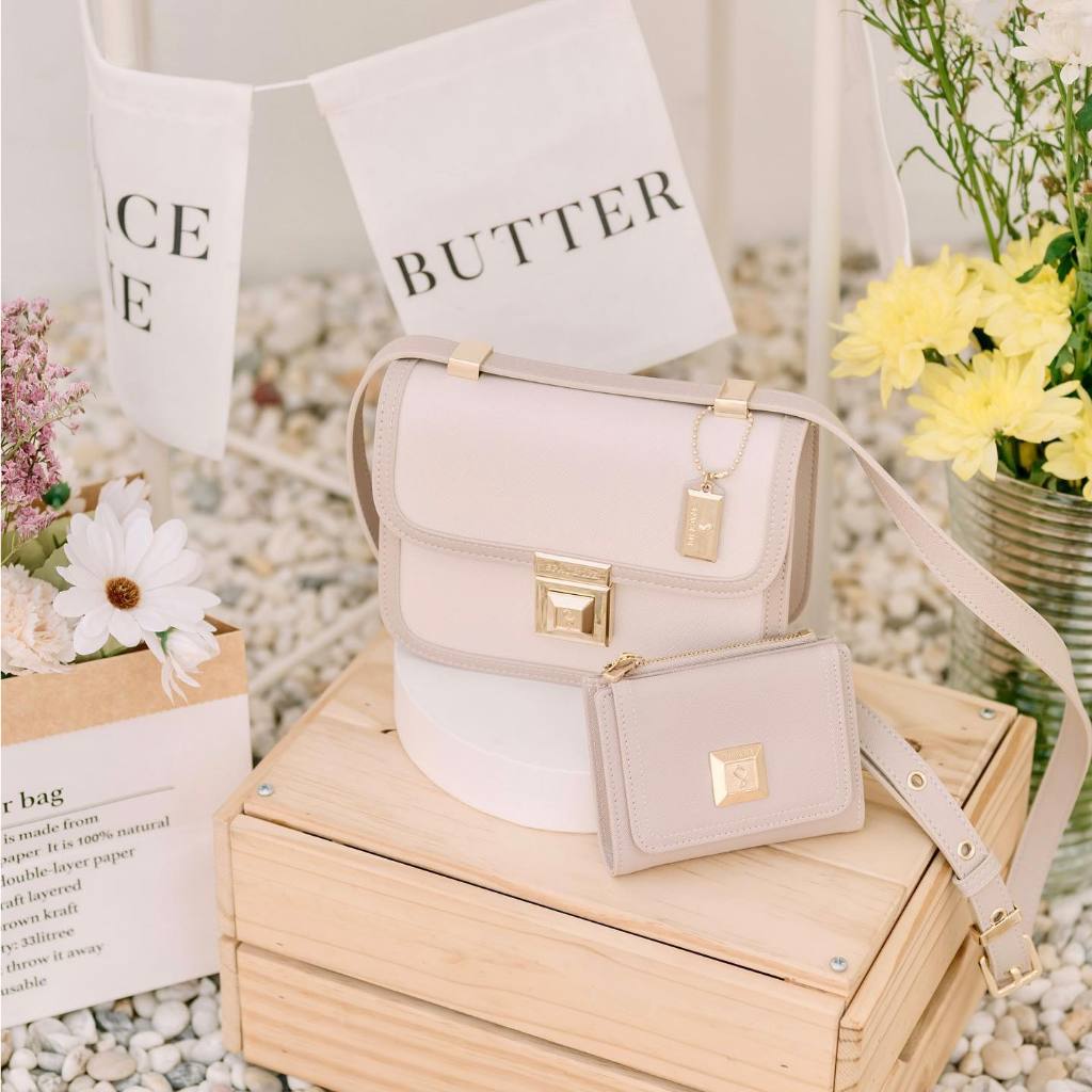 Sale SpaceMe กระเป๋าสะพายรุ่น Butter สี Bloom