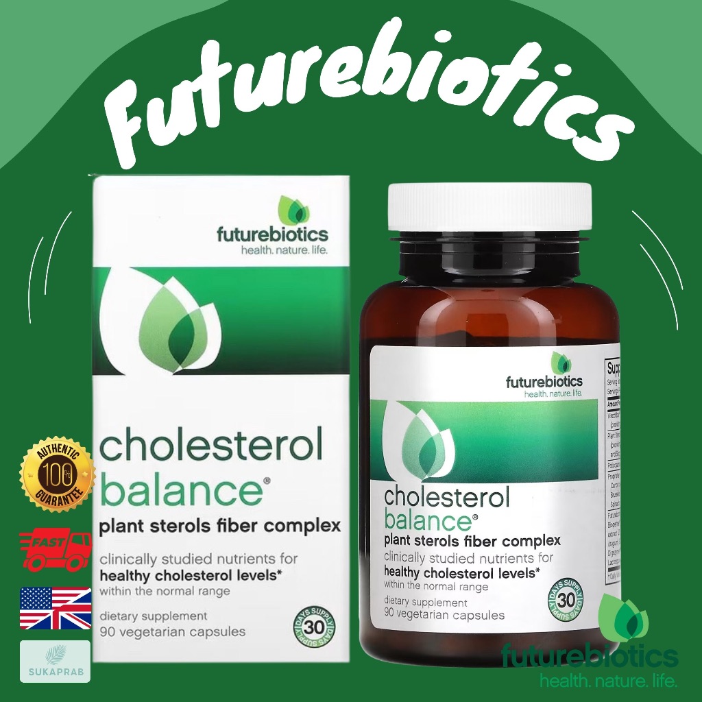 พร้อมส่ง Futurebiotics Cholesterol Balance 90 Vegetarian Capsules ลดไขมันในเลือด