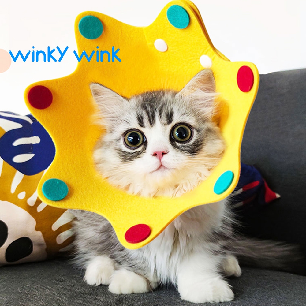 Winky Wink ปลอกคอกันเลีย คอลล่าแมว ปลอกคอสุนัข ป้องกันการเลียแผลนุ่มนิ่มใส่สบาย ปลอดสารพิษ เหมาะสำหรับแมวและสุนัข