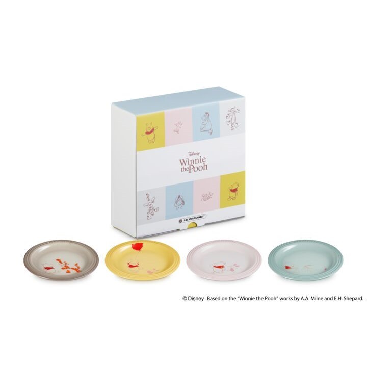 เซ็ทจาน วินนี่เดอะพู 4 ใบ ขนาด 18cm X4 MANILA 18CM ROUND PLATE (WINNIE)