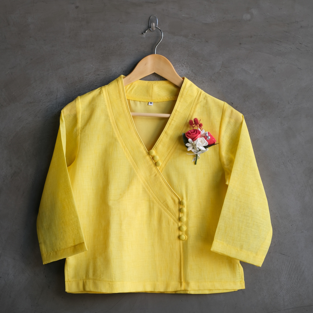 เสื้อผ้าฝ้ายพื้นเมือง รุ่น เสื้อใยสัปรดคอวีTY56