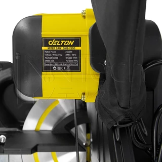 DELTON แท่นตัดองศา 10 นิ้ว รุ่น DMS-255D เลื่อยองศา รุ่นงานหนัก 2,200 วัตต์ แถมฟรี!! ใบเลื่อยตัดไม้ 10 นิ้ว 60 ฟัน 1 ใบ