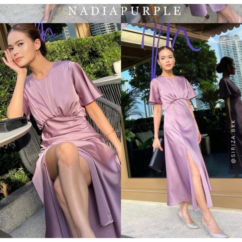 Siriza Dress รุ่นNadia Purple