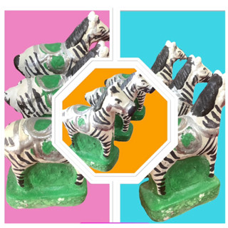 รูปปั้นม้าลาย ม้าลายแก้บน ม้าลายเล็ก สูง 3 ซม ราคาขายแยก และ…