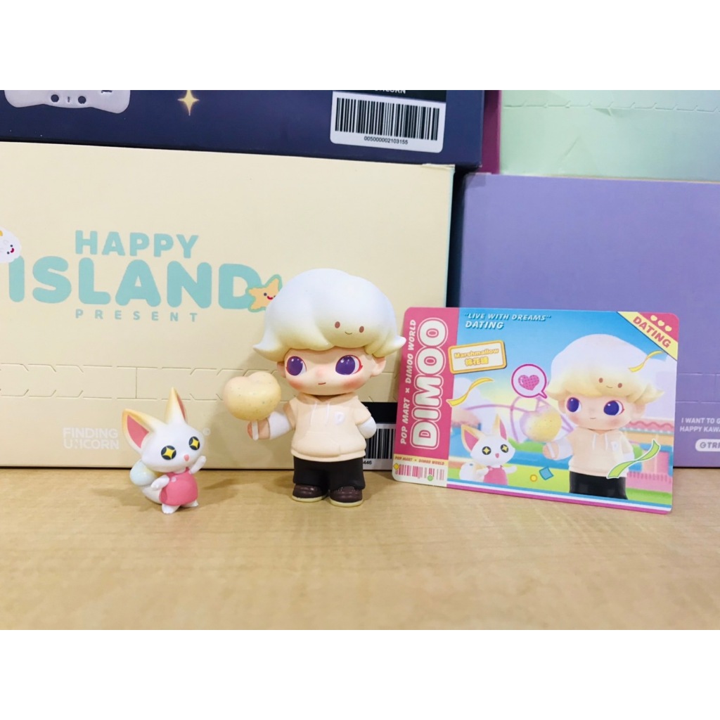 POPMART x DIMOO WORLD DIMOO Live With Dreams Dating Marshmallow (ไม่มีกล่อง)