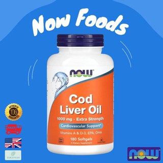 พร้อมส่ง NOW foods Cod Liver Oil น้ำมันตับปลาค็อด สูตรเข้มข้…