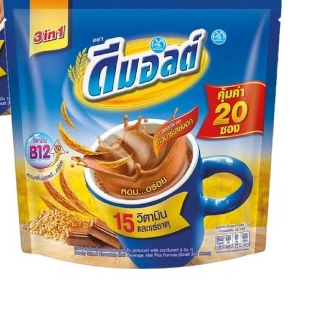 (ส่งฟรี) ดีมอลต์ 3in1 เครื่องดื่มมอลต์สกัด รสช็อกโกแลต ซอง 30กรัม