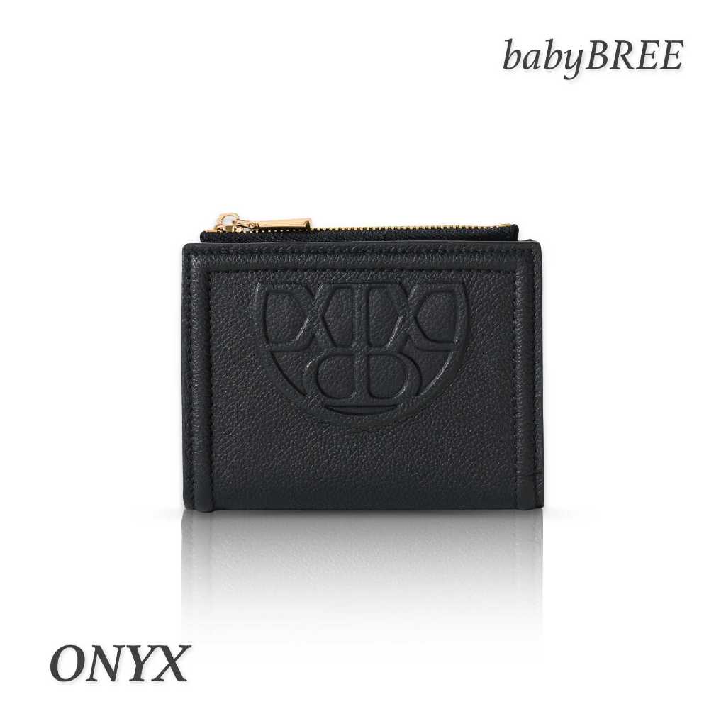 Reina babyBREE กระเป๋าสตางค์หนังใบสั้น 2 ทบ - Onyx - สีดำ