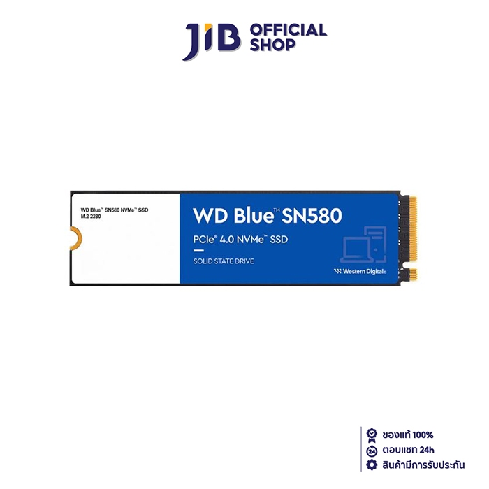 250 GB SSD (เอสเอสดี) WD BLUE SN580 - PCIe 4x4/NVMe M.2 2280 (WDS250G3B0E)