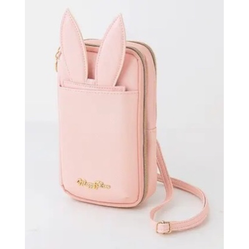 พร้อมส่งจากไทย (ไม่มีนิตยสาร) ของแท้ มือ1 กระเป๋าสะพายข้างสีชมพู หูกระต่าย mezzo piano 35th annivers