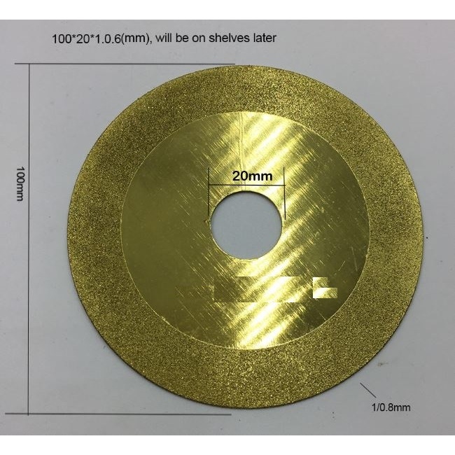 ใบตัด ใบเพชร ตัดหินแกรนิต ตัดแผ่นกระเบื้อง สีทอง ขนาด 4นิ้ว Diamond cutting blade 4”