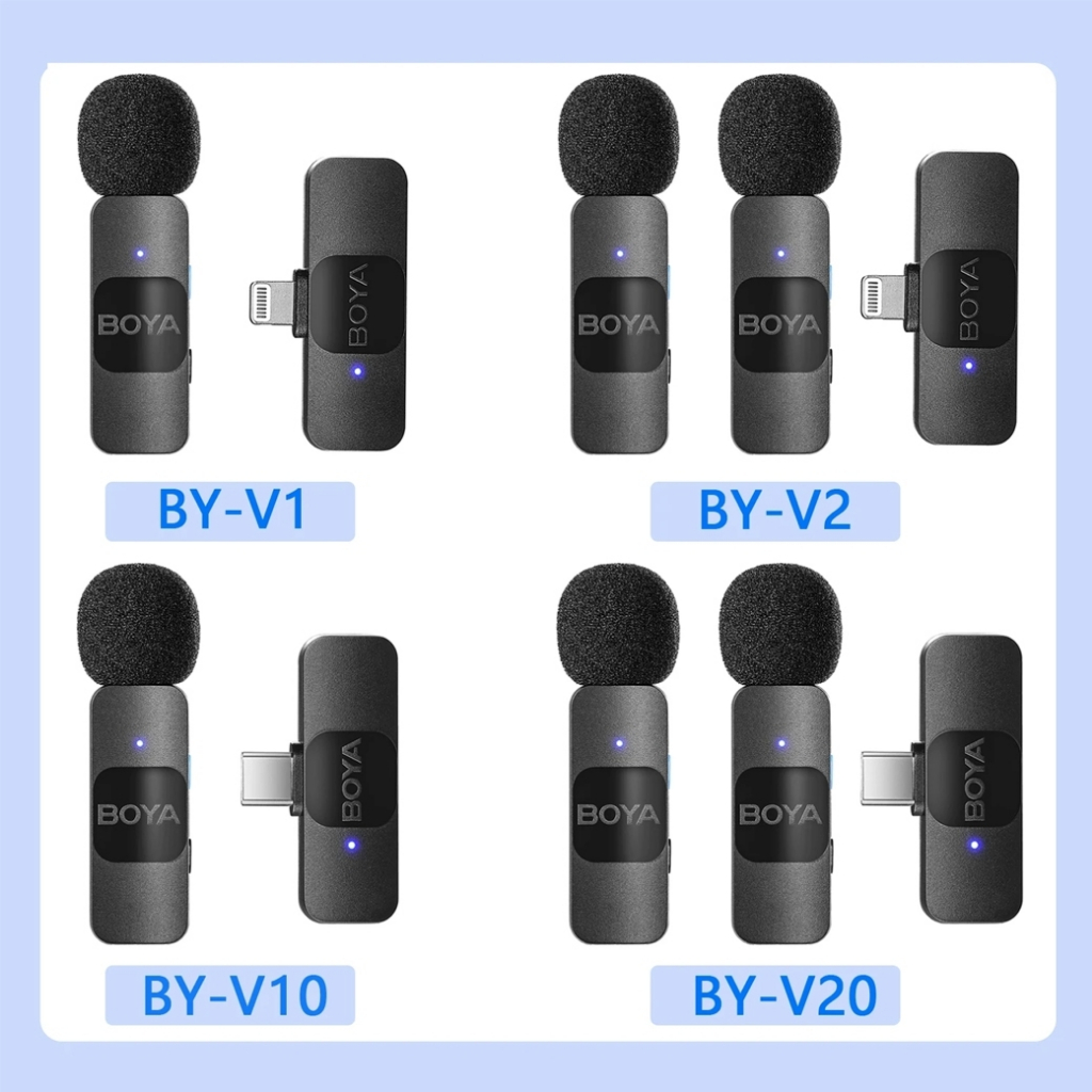 BOYA BY-V Ultracompact 2.4GHz Wireless Microphone System ไมโครโฟนไร้สาย ตัดเสียงรบกวนได้ดี ทำงานได้ไกลถึง 50 เมตร