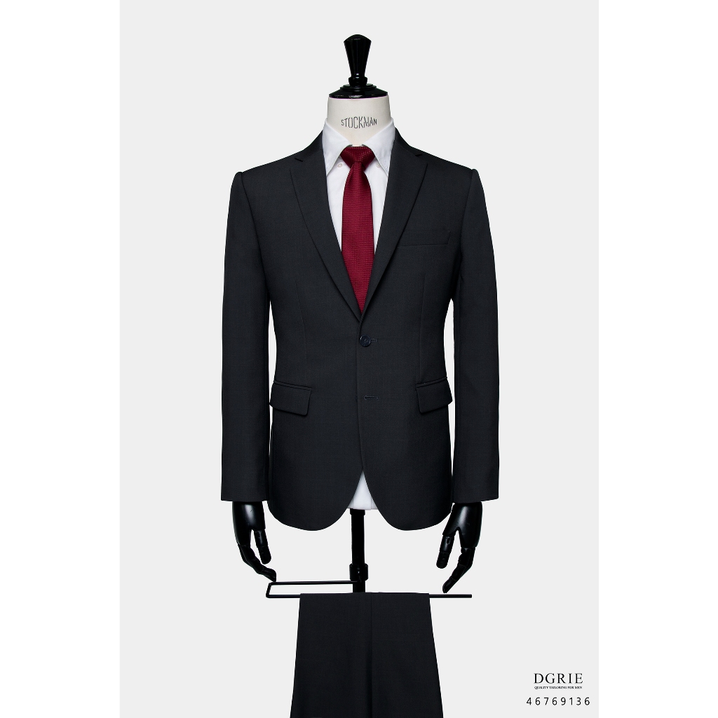 DGRIE Play – Play Dark Grey T/R 2button Standard Notch Lapel Jacket : สูทสีเทาเข้ม ปกมาตรฐาน