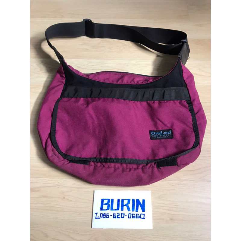 กระเป๋าสะพายข้าง Overland USA ผ้า Canvas หนา กว้าง19 สูง14 นิ้ว ซิปตี usa