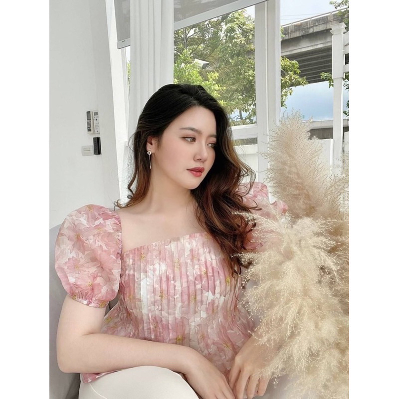 เสื้อแขนบอลลูน lalamer สีชมพู