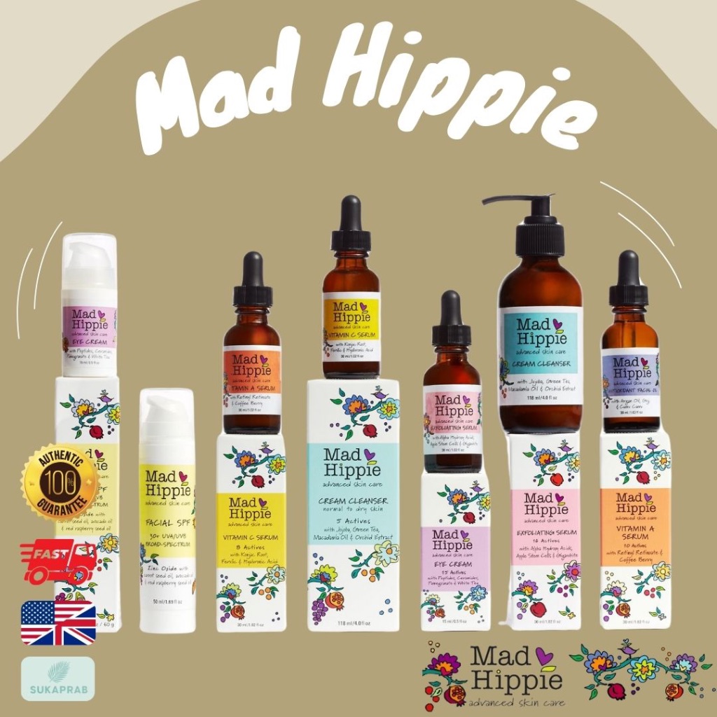 พร้อมส่ง Mad Hippie Vitamin C, Vitamin A Cream  Antioxidant Facial Exfoliating SPF Mist Eye Mask