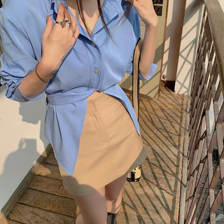 พร้อมส่ง💖 กระโปรงทรงเอ มีซับใน ใส่เเล้วเก็บทรงสวย