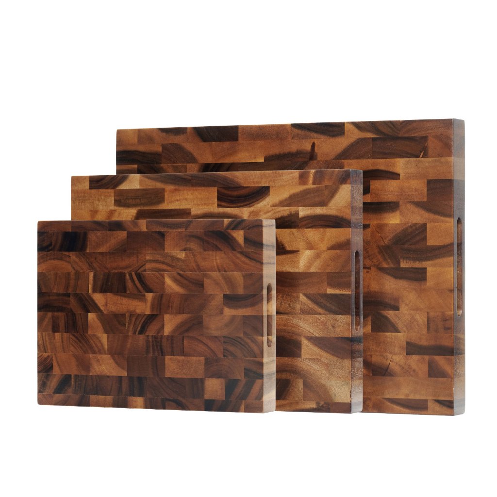 เขียงไม้เอนเกรนจากไม้จามจุรี Acacia End Grain Cutting Board