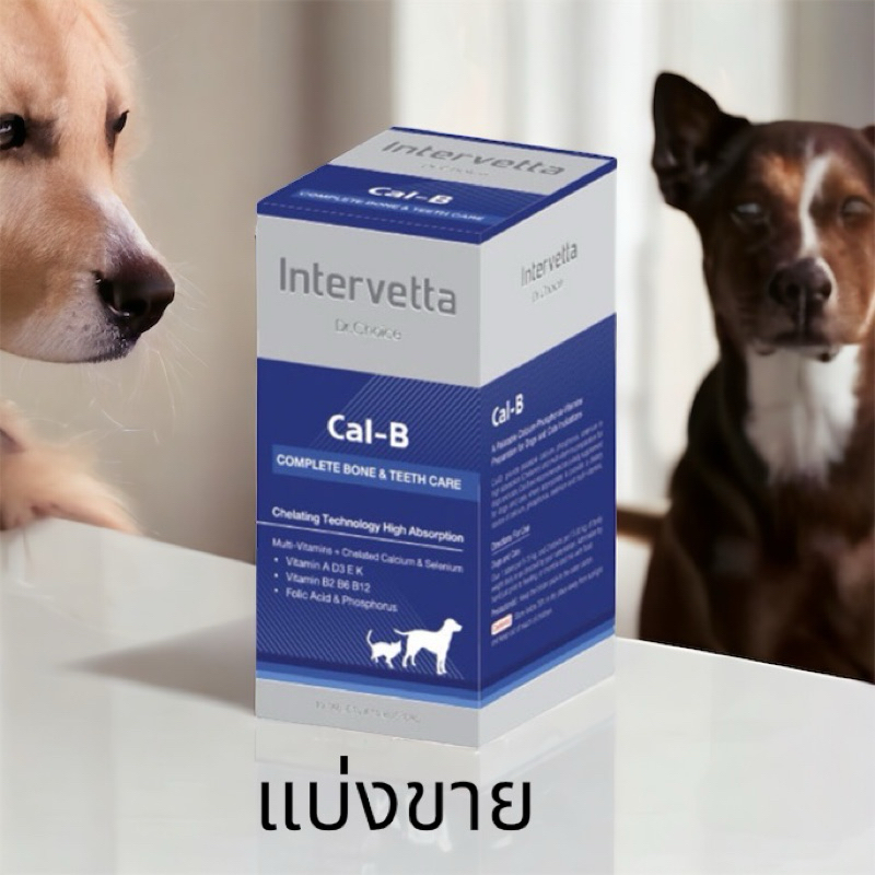 (แบ่งขาย 1 แผง 10 เม็ด)Dr.Choice Cal-B แคลเซียมสำหรับ น้องหมาน้องแมว  Exp 3/3/2026