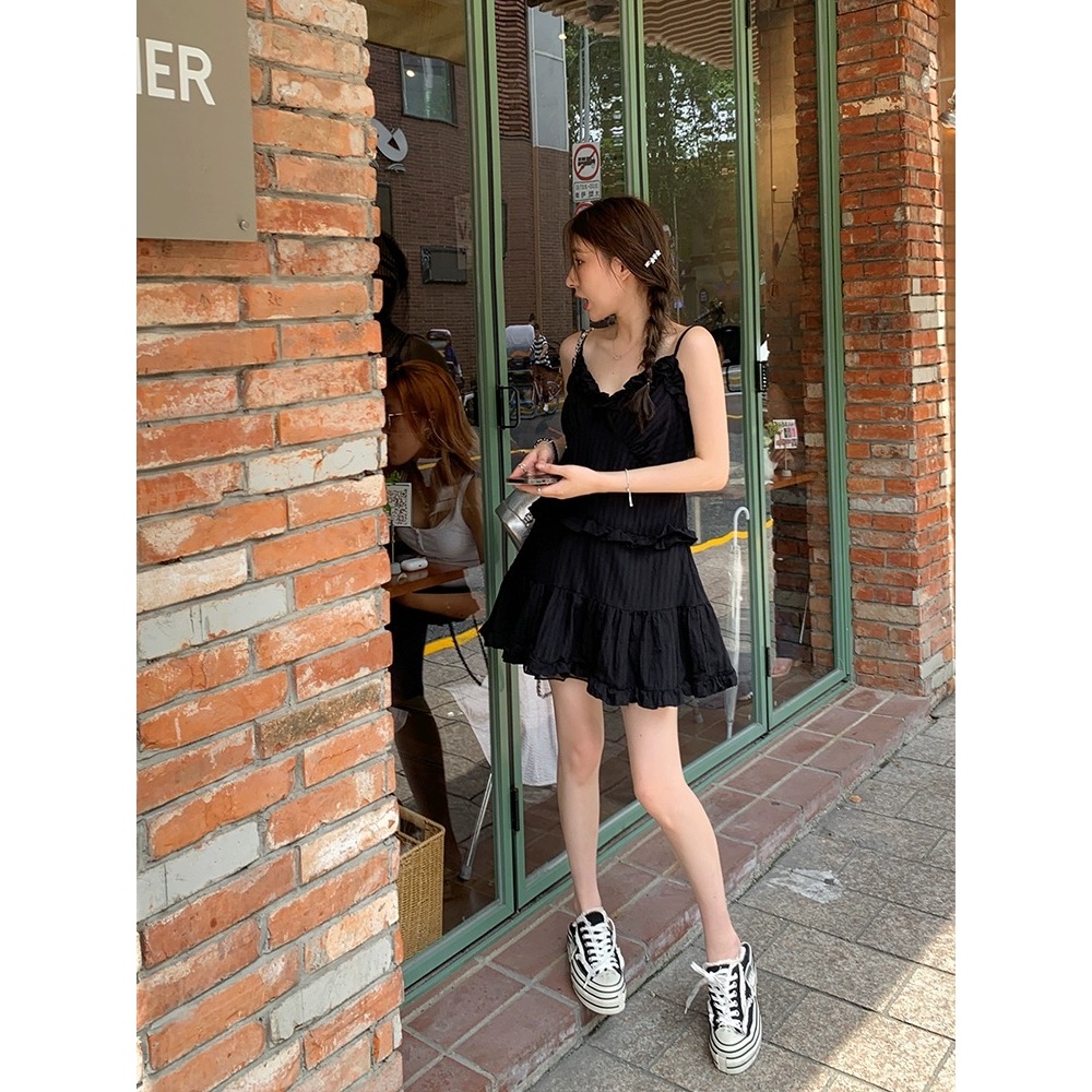 Cicishop(J930)มินิเดรสสายเดี่ยวสายปรับได้ ดีเทลเลเยอร์ผ้าบาง ให้ลุคขี้เล่นซุกซนน่าค้นหาสุดๆ - รูปที่ 5