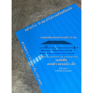 เมทัลชีท ลอนลูกฟูก ลอนผนังเล็ก ความยาว 60 ซม. - 1 เมตร