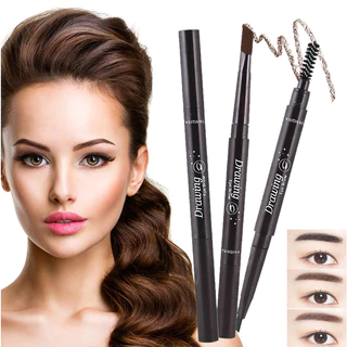 ดินสอเขียนคิ้ว กันน้ำ ดินสอเขียนคิ้วแบบหมุน eyebrow pencil 2 in 1 5 สีให้เลือก