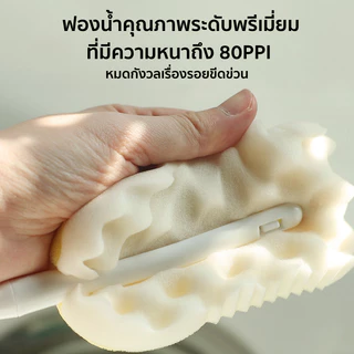Lieto ชุดแปรงล้างขวดนม + ฟองน้ำรีฟิล 2P (ด้ามจับสีเทาหมุนและตรง ไม่สามารถเปลี่ยนฟองน้ำได้)