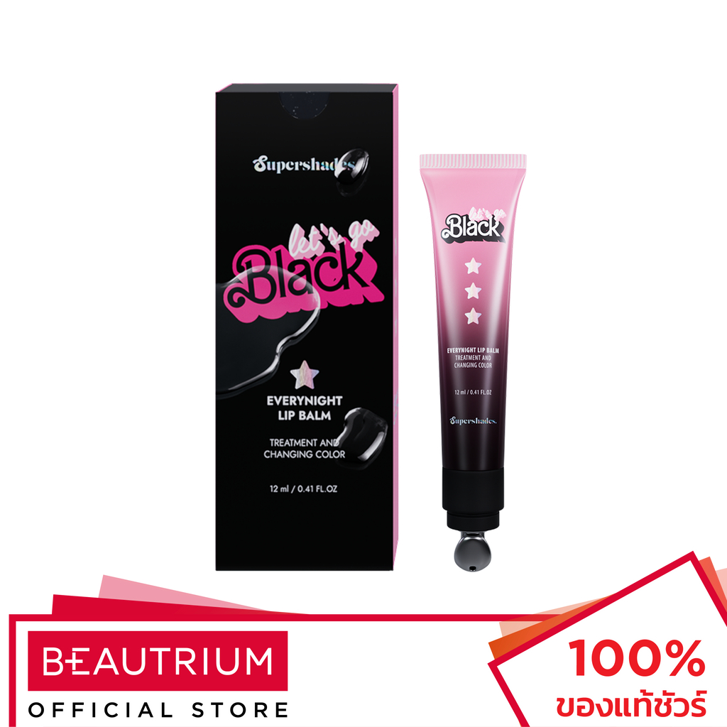 SUPERSHADES Let’s Go Black Everynight Lip Balm ลิปบาล์ม 12ml