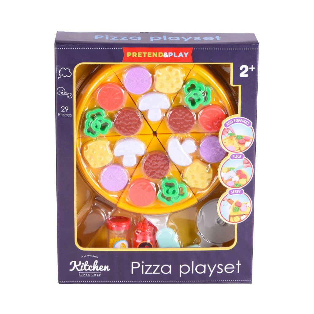 Wel-B x Infunbebe Pizza PlaySet (เซ็ทพิซซ่าของเล่น) - ของเล่นเด็ก เสริมสร้างจินตนาการ บทบาทสมมุติ