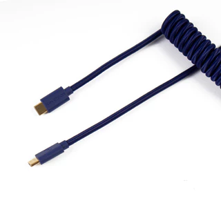 [มีส่งด่วน] สายเคเบิลคีย์บอร์ดแบบขด Keychron Coiled Aviator Cable