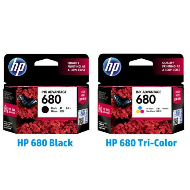 หมึกพิมพ์อิงค์เจ็ท HP 680 BK/CO Ink Cartridge Original หมึกดำหรือสี 1 กล่อง ของแท้ 2135 2675 2676 2677 3775 3776 3777