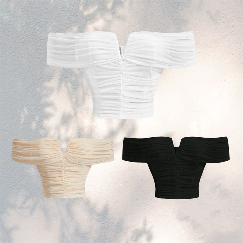 เสื้อปาดไหล่ ใส่แล้วดูแพงมาก มาพร้อมสี earth tone เหมาะกับทุกลุคทุกสีผิว