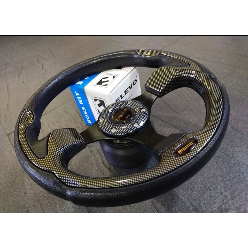 วงพวงมาลัย momoวง 12 นิ้ว+พร้อมคอตรงรุ่น vigo 03-12 วีโก้แชมป์ ตรงรุ่น ครบชุด