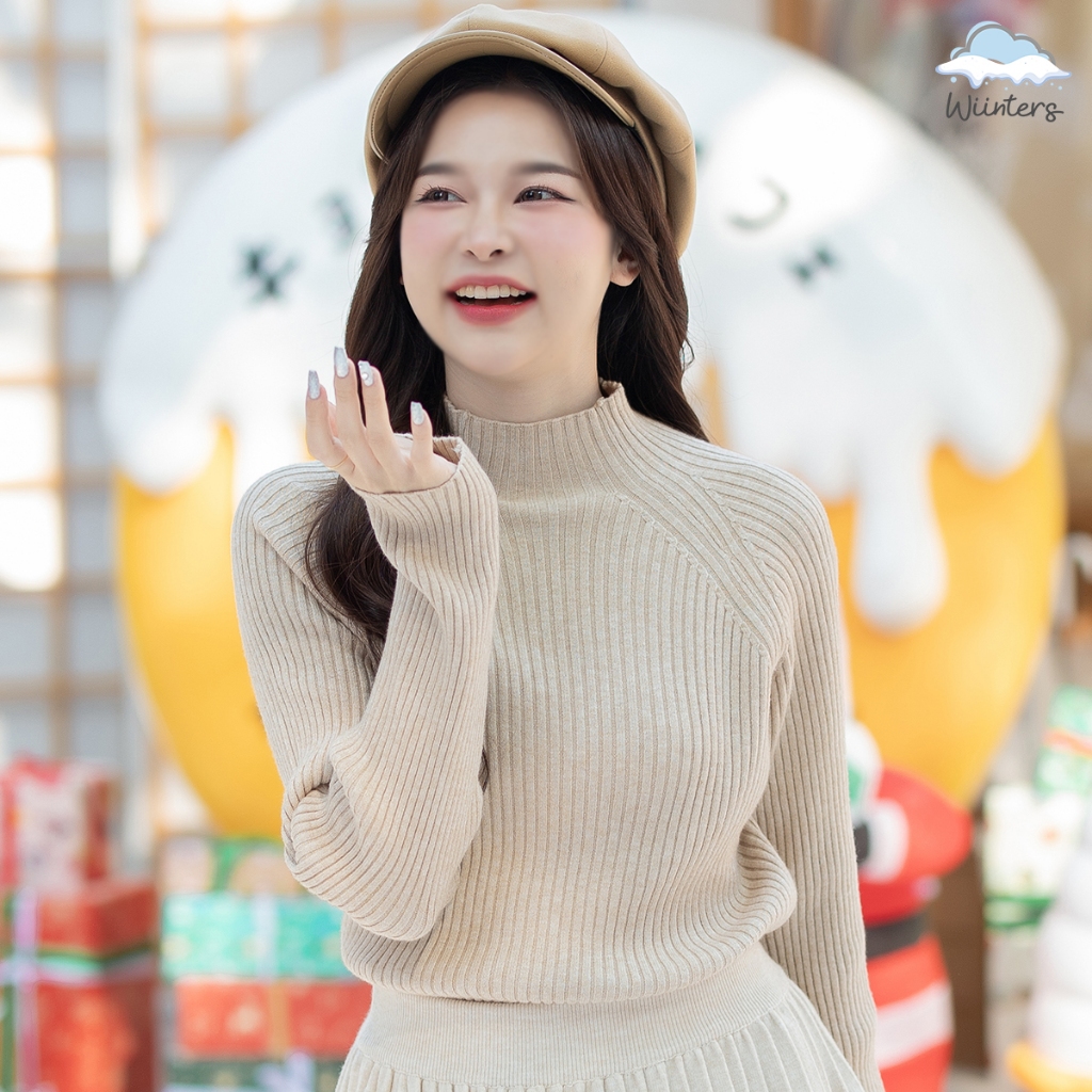 [ Pearl Sweater ] 8 สี I เสื้อไหมพรมคอปีน เสื้อคอปีน ผ้าร่อง สเวตเตอร์ ผ้าหนา และนุ่ม กันหนาว