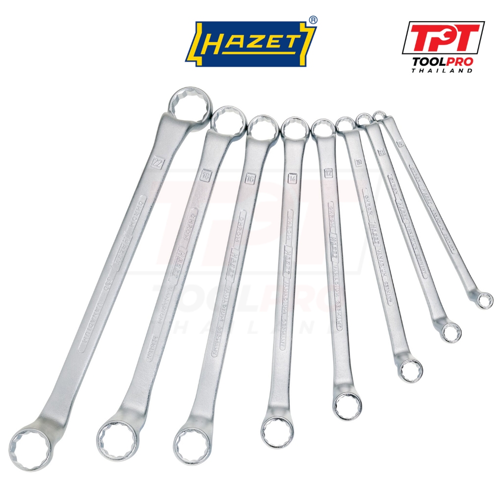 Hazet ประแจแหวน Offset Double Ended Ring Spanner Set (630/8)