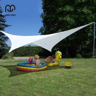 MEET COZY ผ้าบังแดด กันน้ำ 420D/160GSM ผ้าใบบังแดด Sun Shade Sail กรอง 95% #1 FA-A01