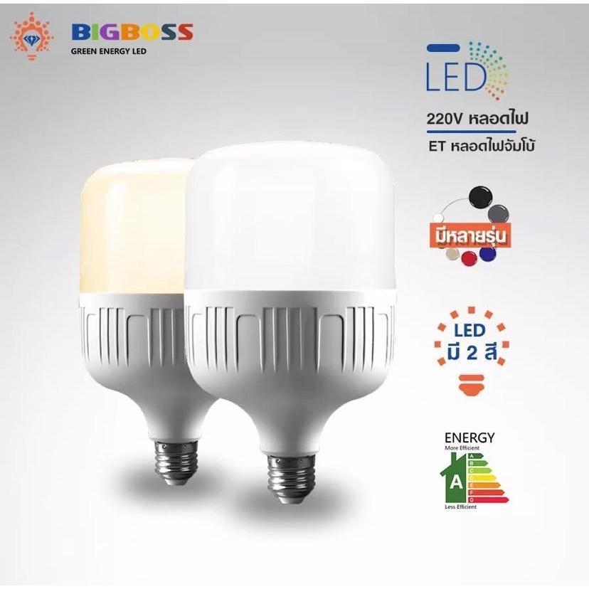 หลอดไฟจัมโบ้หลอดไฟตุ้ม หลอดไฟจัมโบ้ 50W / 60W ไฟกลางคืน หลอดไฟประหยัดไฟ เลือกได้2สี สีขาวและสีวอร์มไลท์