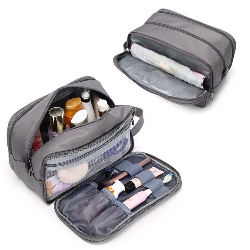 กระเป๋าใส่เครื่องอาบน้ำ กระเป๋าเครื่องสำอาง Toiletry bag มีช่องใส่เยอะ กันน้ำได้ พกพาสะดวก หยิบใช้งานง่าย Narmall_