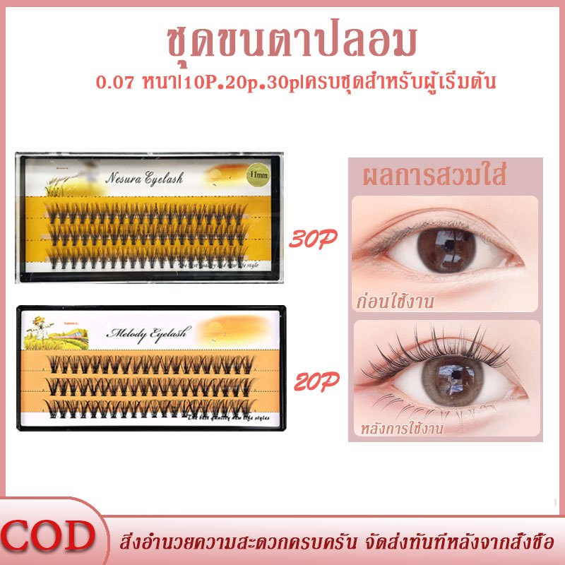 ขนตาปลอม 20D 30D ขนตาปลอม ช่อหนา